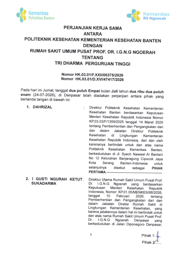 Preview MOU dengan RSUP Prof dr.I.G.N.G Ngoerah